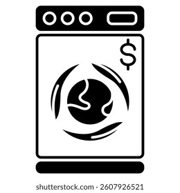 Greenwashing icon Black Filled style.