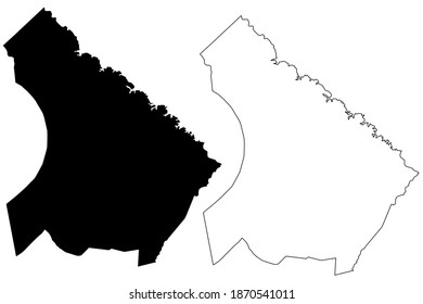 Greenwood County, State of South Carolina (U.S. county, United States of America, USA, U.S., US) map vector illustration, scribble sketch Greenwood map