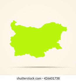 Green-yellow Bulgaria Map Illustration



