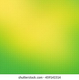 Green-yellow color blurred abstract vector background. Smooth gradient backdrop with transparent white dots texture overlay