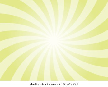 Green-yellow comic sunburst background. Abstract sunburst brochure design template. Greenish yellow Sunshine background illustration. Sun rays cartoon illustration