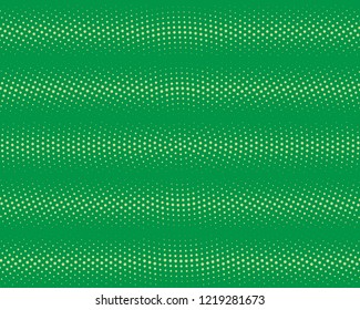 Green-yellow halftone background. Digital gradient. Abstract backdrop with circles, point, dots. Dotted pattern. Futuristic panel Vector illustration