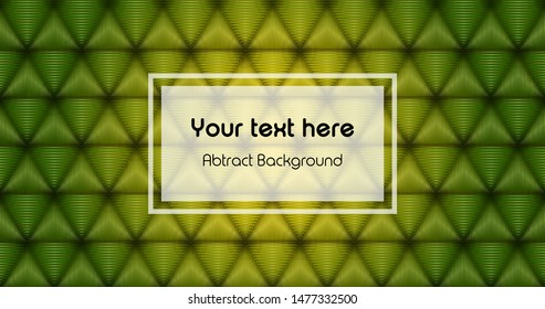 Green-Yellow Namecard modern Sofa  Background, triangle textile pattern background with text frame 