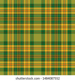 Green,Yellow and Orange Tartan Plaid Scottish Seamless Pattern. Texture from tartan, plaid, tablecloths, shirts, clothes, dresses, bedding, blankets and other textile.