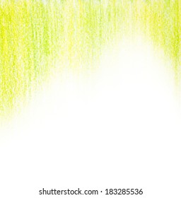 Green-yellow pencil background (vector) on white backgorund