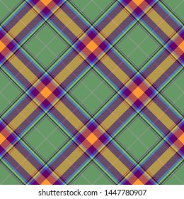 Green,Yellow and Purple Tartan Plaid Scottish Seamless Pattern. Texture from tartan, plaid, tablecloths, shirts, clothes, dresses, bedding, blankets and other textile.