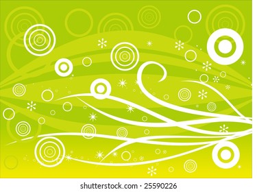 the green-yellow with shiny circles.