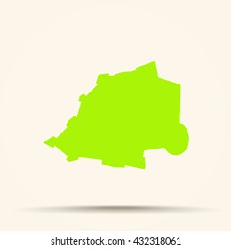 Green-yellow Vatican Map Illustration