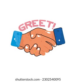 Icono de contorno del vector del doodle de bienvenida. archivo EPS 10