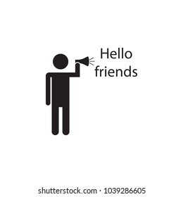 greet friends icon. Detailed icon of friendship and relationships icon. Premium quality graphic design. One of the collection icon for websites, web design, mobile app on white background