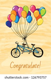 Greeteng Card with bicycle