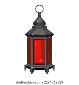 greeting arabic lantern cartoon. light eid, kareem muslim greeting arabic lantern sign. isolated symbol vector illustration