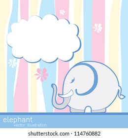 Greeting with a baby elements. Vector illustration.