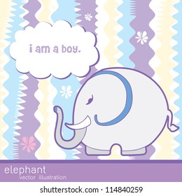 Greeting with a baby elements. Vector illustration.