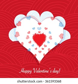 Greeting background for Happy Valentine's day (female greeting: for girlfriend, woman)