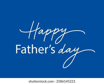 greeting banner or card with hand lettering Happy Father's Day. vector illustration isolated on white background