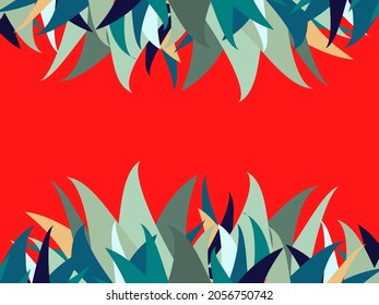 Greeting banner or card or tag on red and green tone color of Merry Christmas and happy new year concept. Vector design. Space or blank for word or text or wish. 