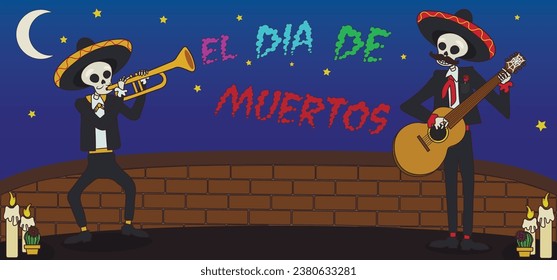 Greeting banner for Mexico's Day of the Dead (El Dia de Muertos)