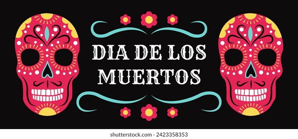 Greeting banner for Mexico's Day of the Dead (El Dia de Muertos)