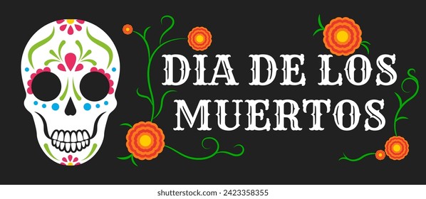 Greeting banner for Mexico's Day of the Dead (El Dia de Muertos)