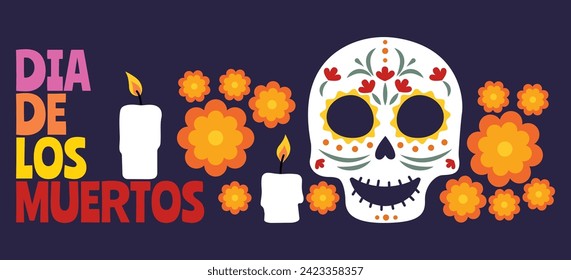 Greeting banner for Mexico's Day of the Dead (El Dia de Muertos)