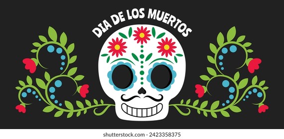 Greeting banner for Mexico's Day of the Dead (El Dia de Muertos)