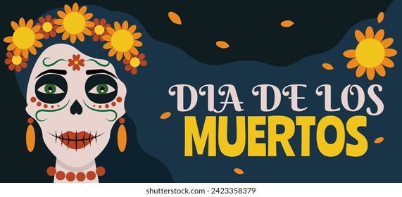 Greeting banner for Mexico's Day of the Dead (El Dia de Muertos)