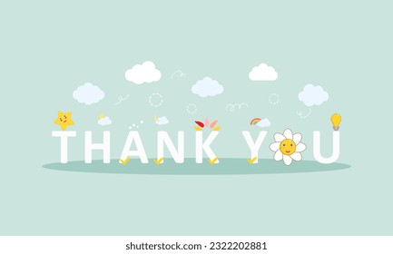 greeting banner with thank you message