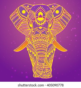 Greeting Beautiful design pattern textiles Use to print on t-shirts clothing texture web site design.  Psychedelic Poster in the style of 60's, 70's. Sacred Geometry. 