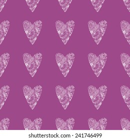 Greeting Beautiful pattern with heart. Card of heart made in vector. Perfect cards, romantic background for web pages or for any other kind of design, birthday and other holiday. Bright illustration