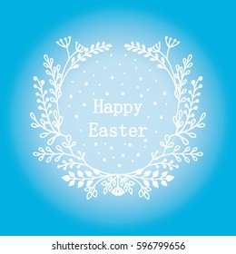 Greeting card 16 April, isolated calligraphy lettering, Happy Easter, word design template.