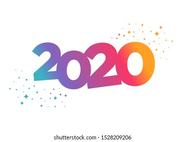 Greeting card for 2020 new year