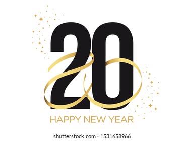 Greeting card for 2020 new year