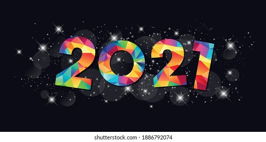 Greeting card for 2021 new year