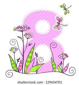 Greeting card. 8 march
