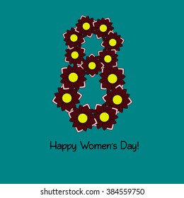 greeting card for 8 march