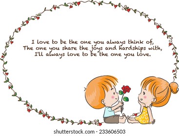 greeting card about love