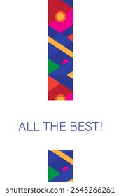 Greeting card. Abstract background with geometric pattern. Template banner