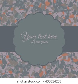 Greeting card  with abstract elements on ivory background