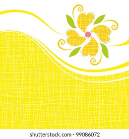 Greeting card with abstract  flower. Vector illustration.