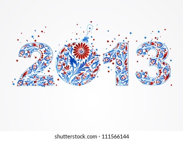 Greeting card with abstract pattern sign 2013