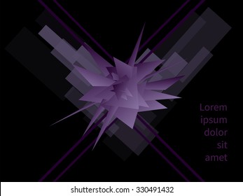 Greeting card with abstract techno background for your business