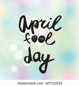 Greeting card of the April Fool's Day. Vector abstract background