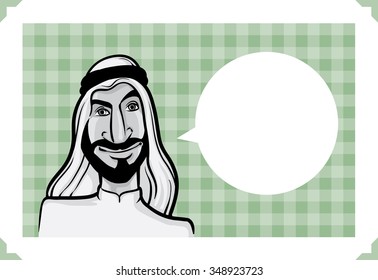 Greeting card with arab sheikh - just add your text