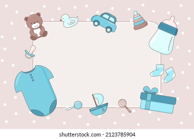 Greeting card for baby boy