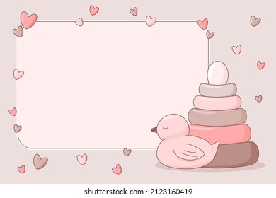 Greeting card for baby girl