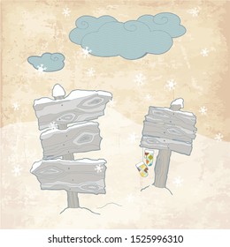 Greeting card background for congratulations on winter holidays. Winter stylized pattern