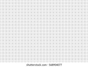 Greeting Card Background Design. Seamless Pattern.
Interlocking Trapezoid and Square Shape Outline in Silver Color