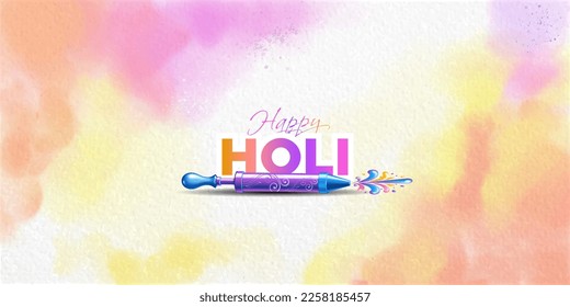Greeting card background of Holi festival. Indian festival of colors. Happy holi. Vector illustration