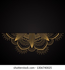 Greeting card background, vector. Greeting card background for label, book cover, wallpaper and banner. Gold vintage backdrop for layout, logo and flyer. Creative abstract concept, vector illustration